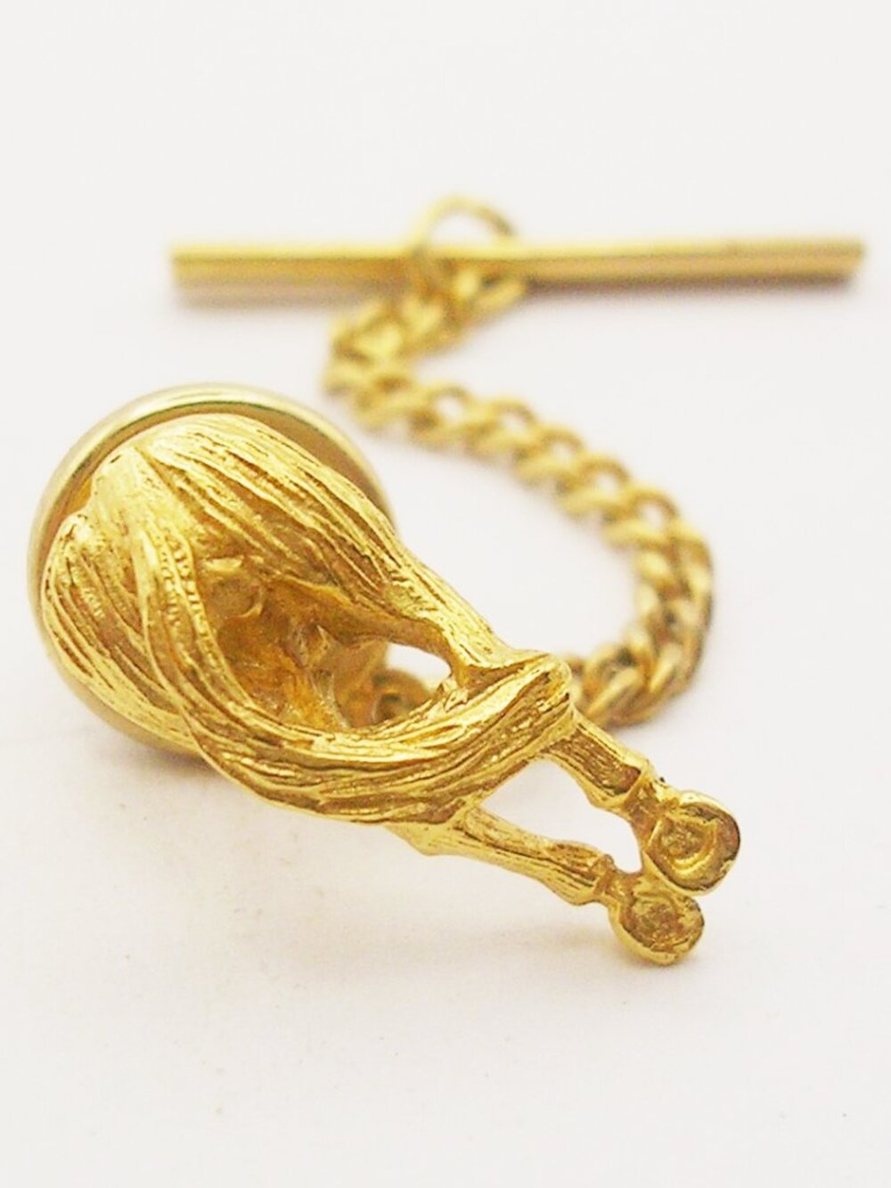 Vintage Tie Tack Pin gold tone Novelty Jackass Horse Butt Formal Necktie Holder